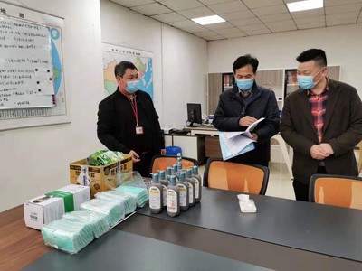 沙田医保分局到复工企业开展疫情防控措施检查